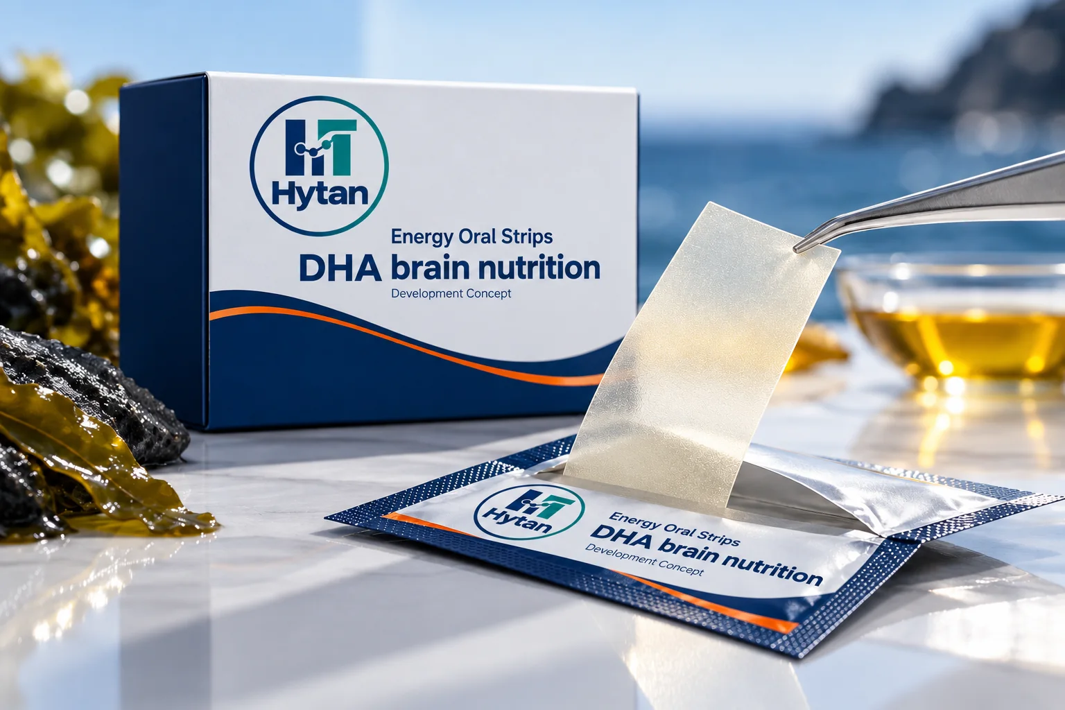 DHA brain nutrition oral film packaging concept