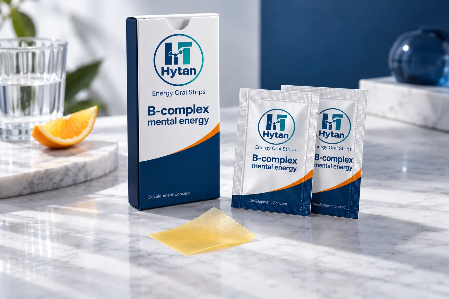 B-complex mental energy oral film packaging concept