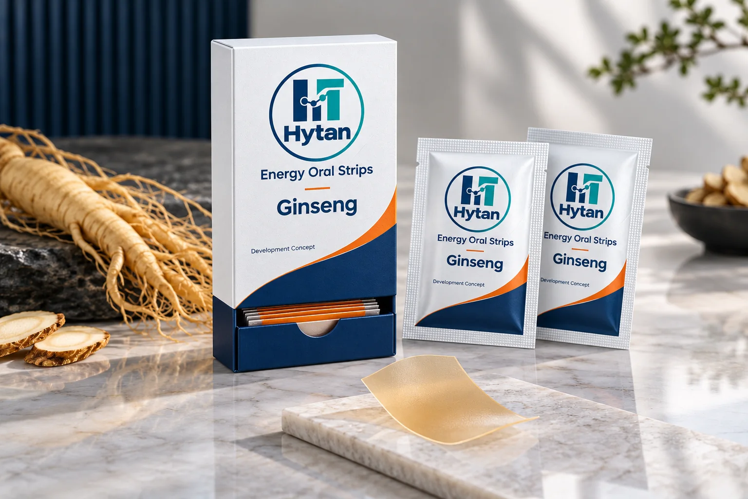 Ginseng oral film packaging concept