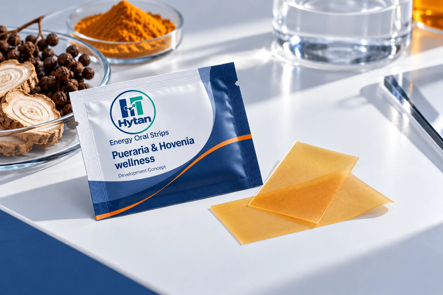 Pueraria & Hovenia wellness oral film packaging visualization