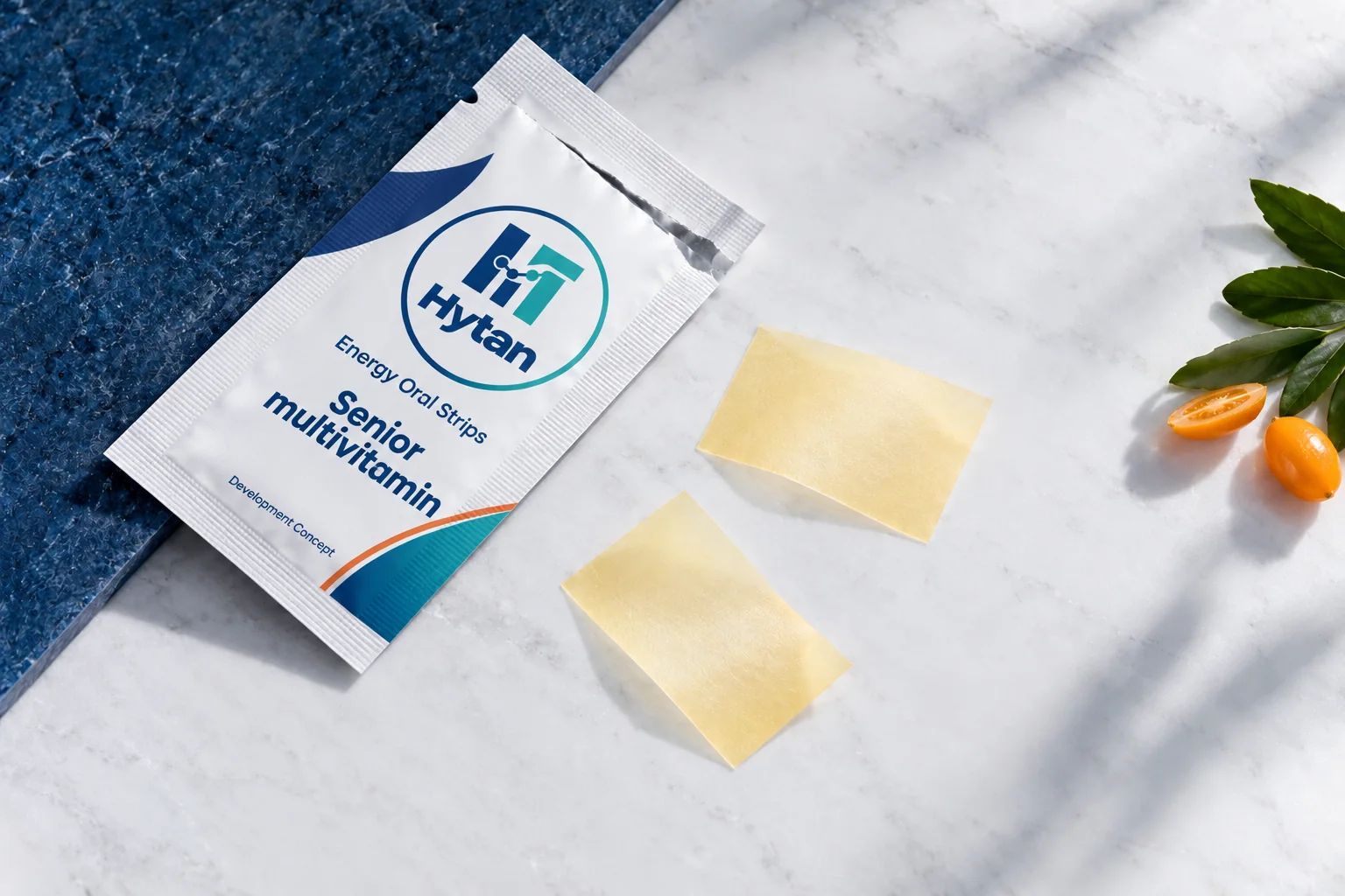 Senior multivitamin oral film packaging visualization