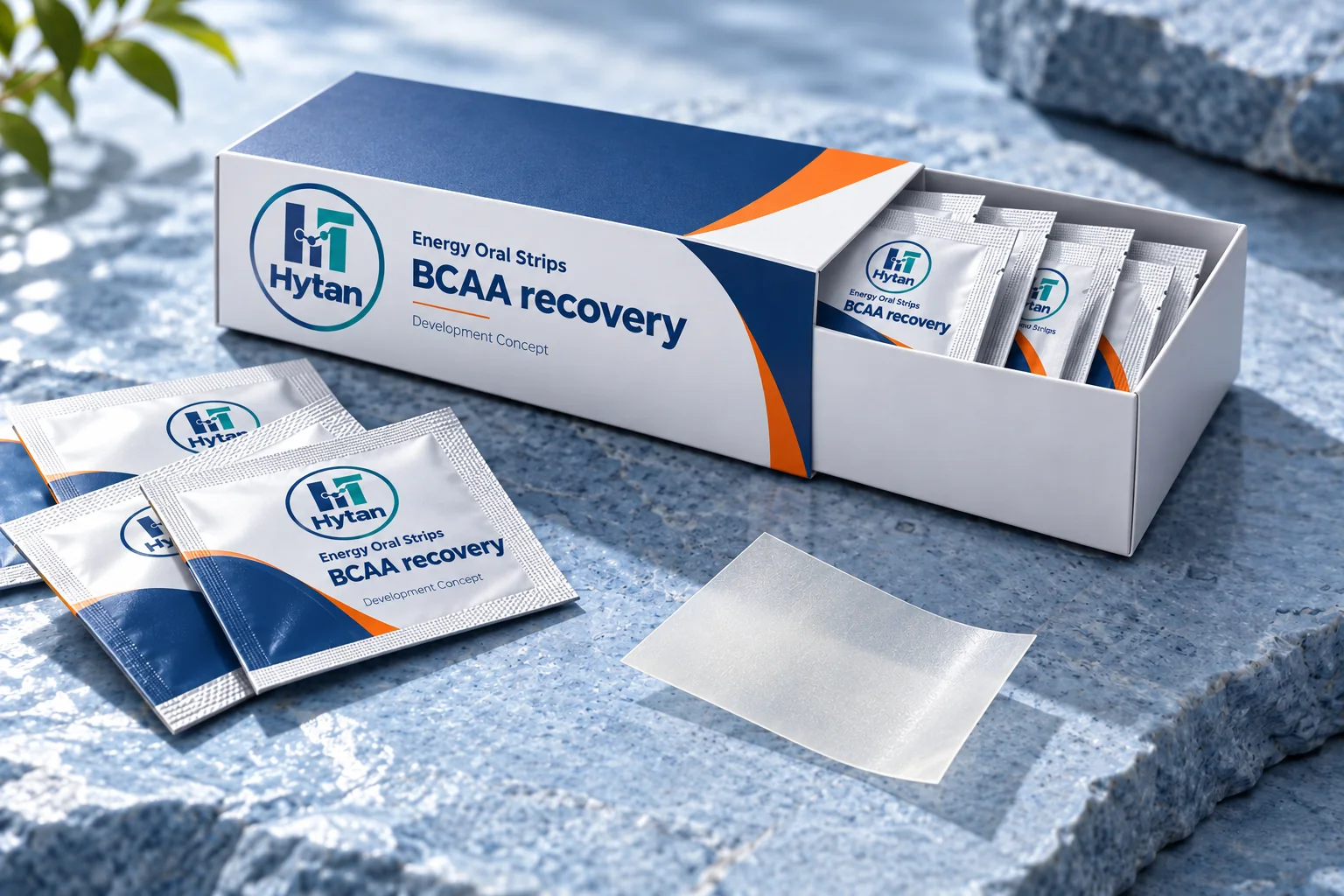 BCAA recovery oral film packaging visualization
