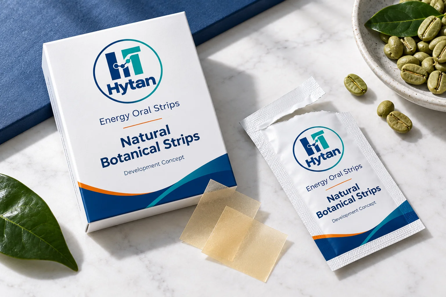 Green coffee extract oral film concept packaging