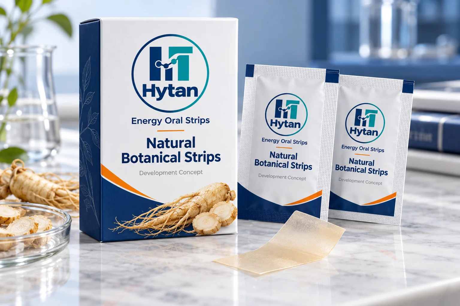 American ginseng blend oral film concept packaging