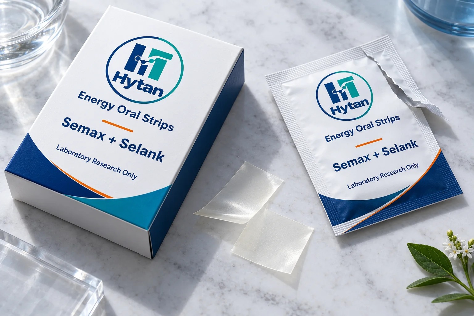 Semax + Selank research oral film illustrative packaging