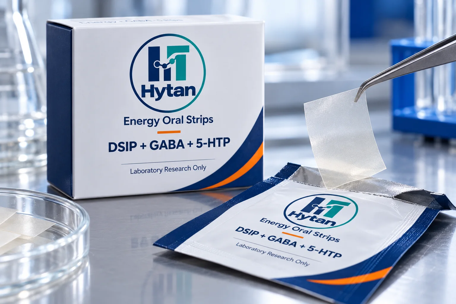 DSIP + GABA + 5-HTP research oral film illustrative packaging